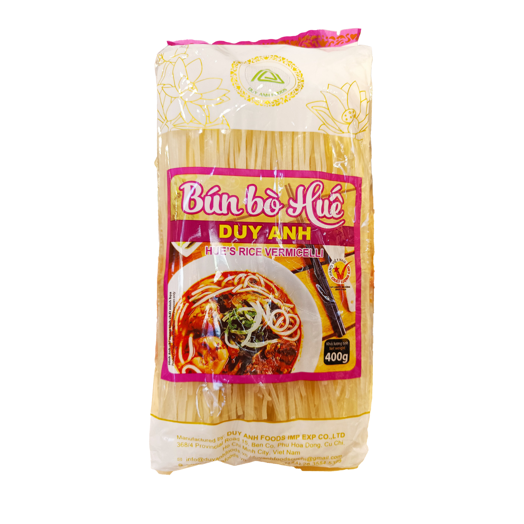 DUY-ANH, Bun Bo Hue Rice Vermicelli 1.8mm 400g