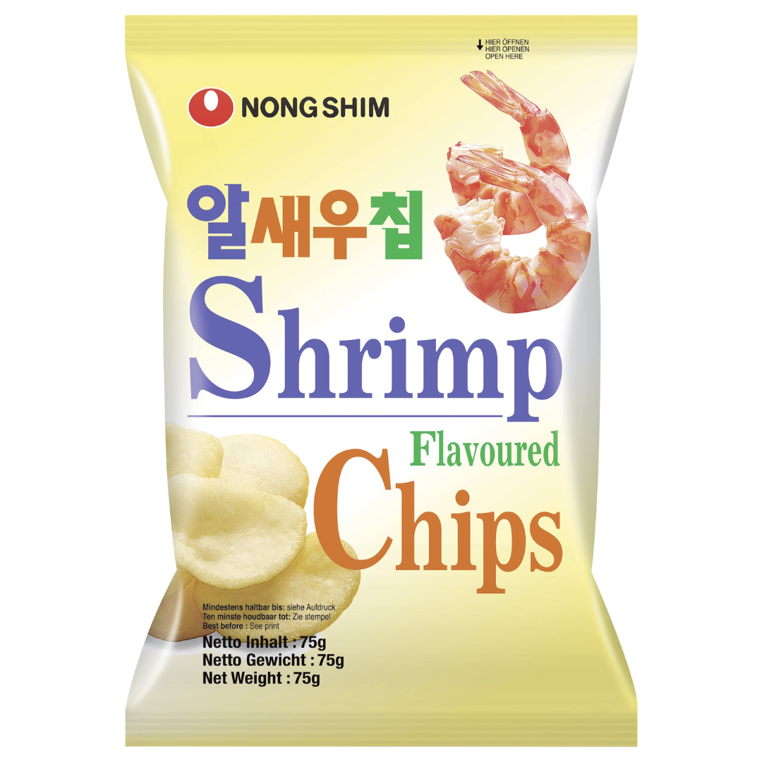 Shrimp Meat Flavored Chips 75g, NONG SHIM