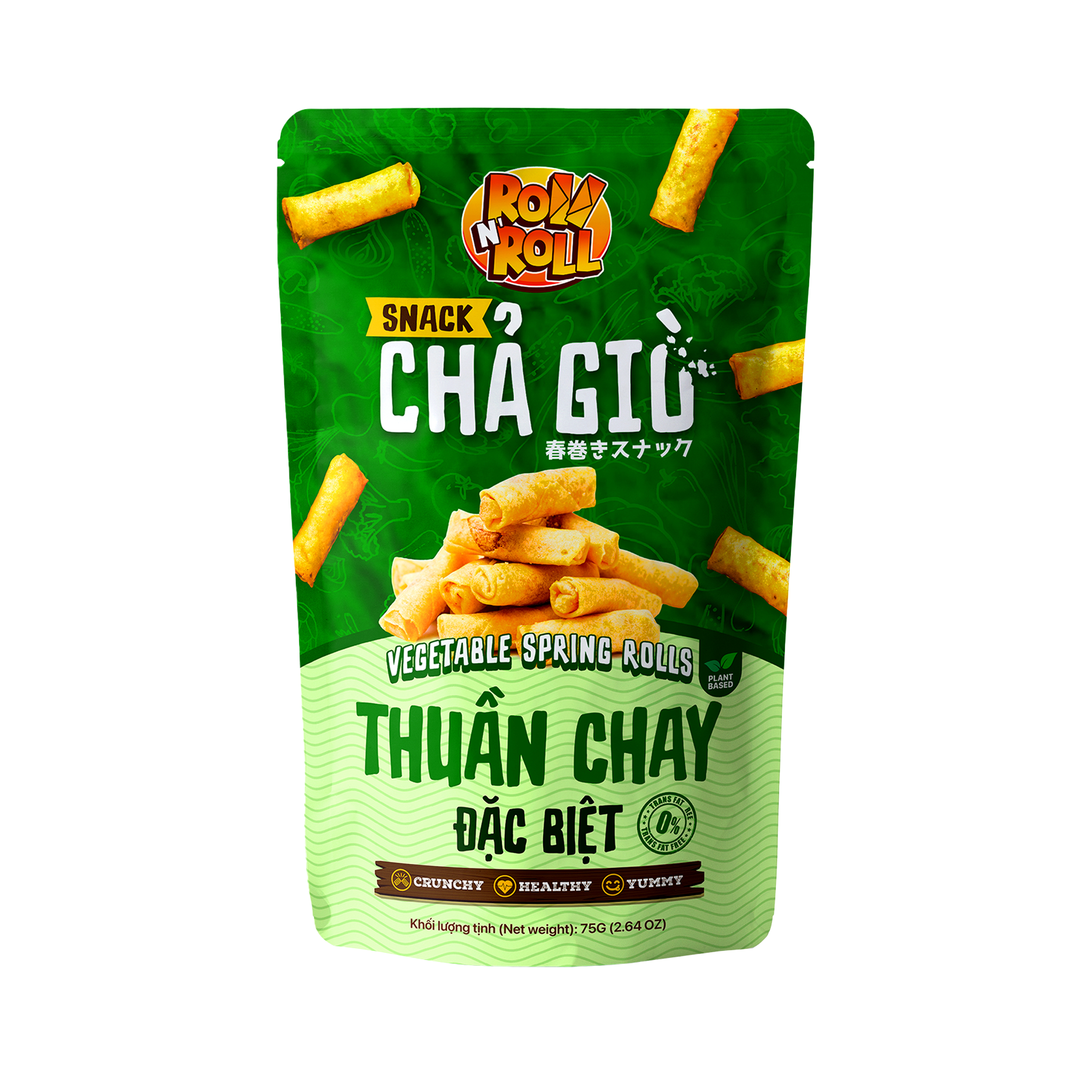 Fried Springroll Snack Vegetarian 40x75g