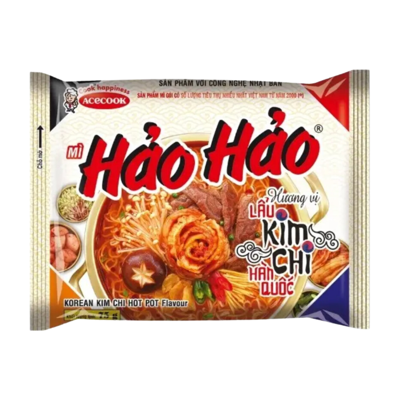 HAO HAO Instant Noodles Kimchi 74 G ACECOOK