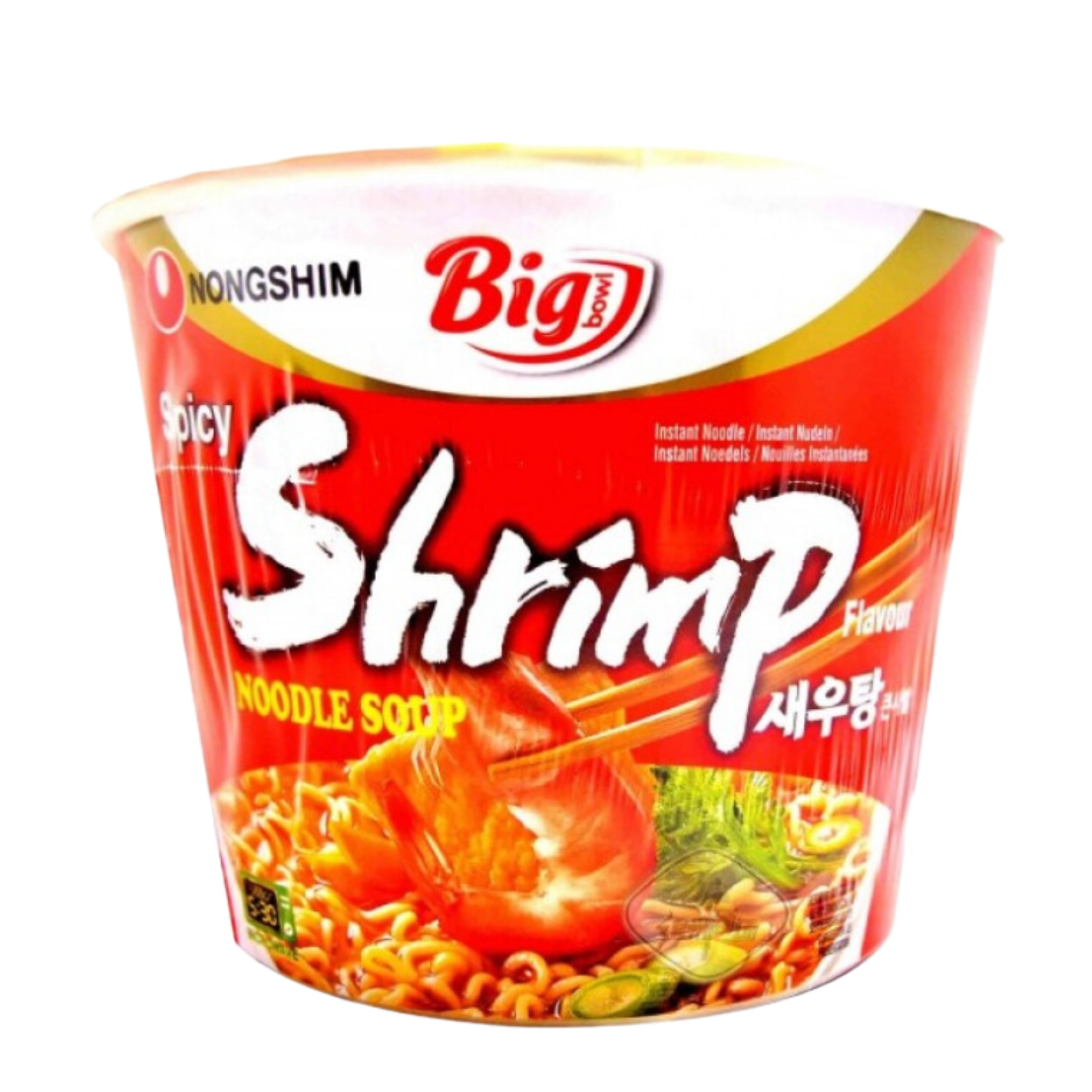 Instant BIG Bowl Soup Shrimp Noodle 115g, NONG SHIM
