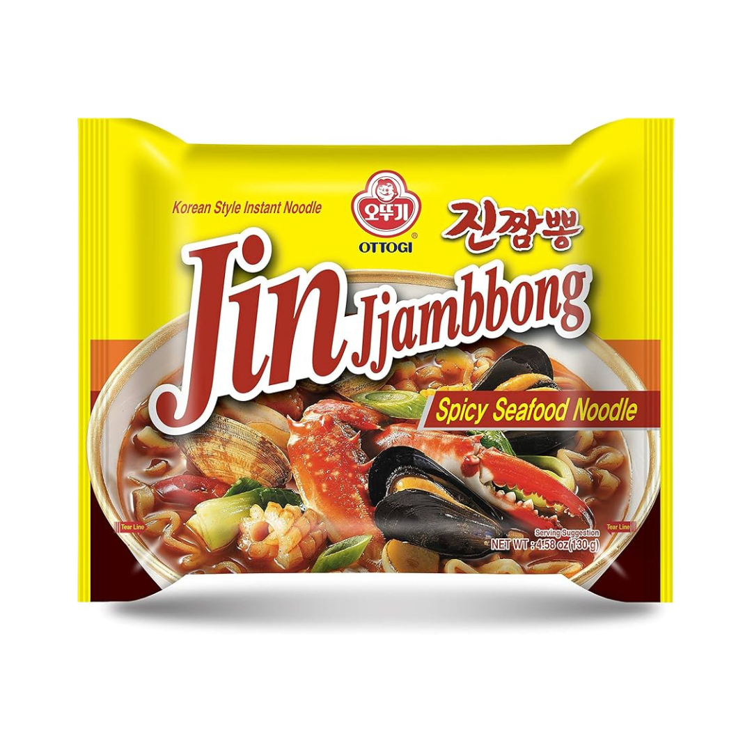 Ramen Jin, Jjambbong Spicy Seafood 130g, OTTOGI