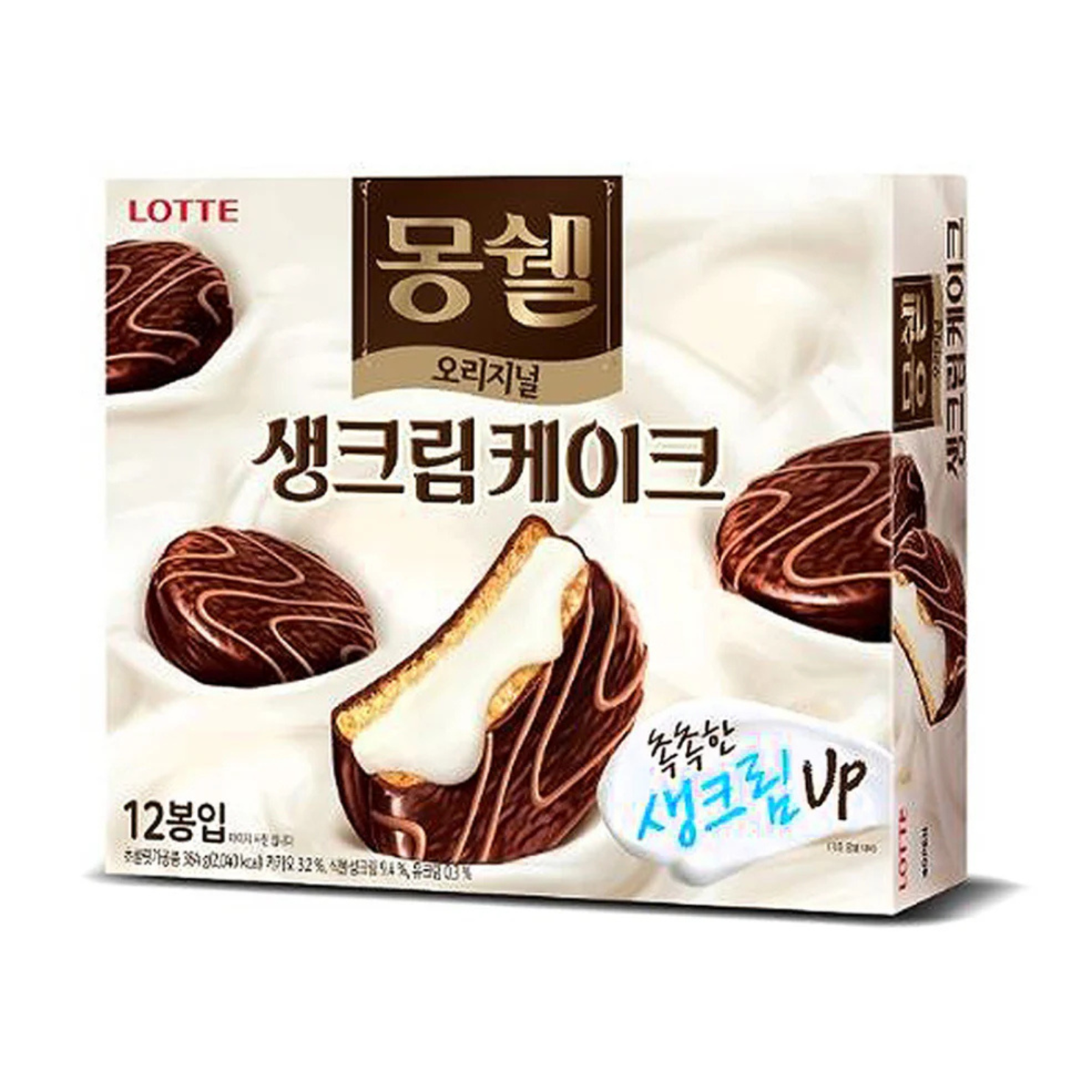 Lotte Moncher Cream Cake 12-pack 408g
