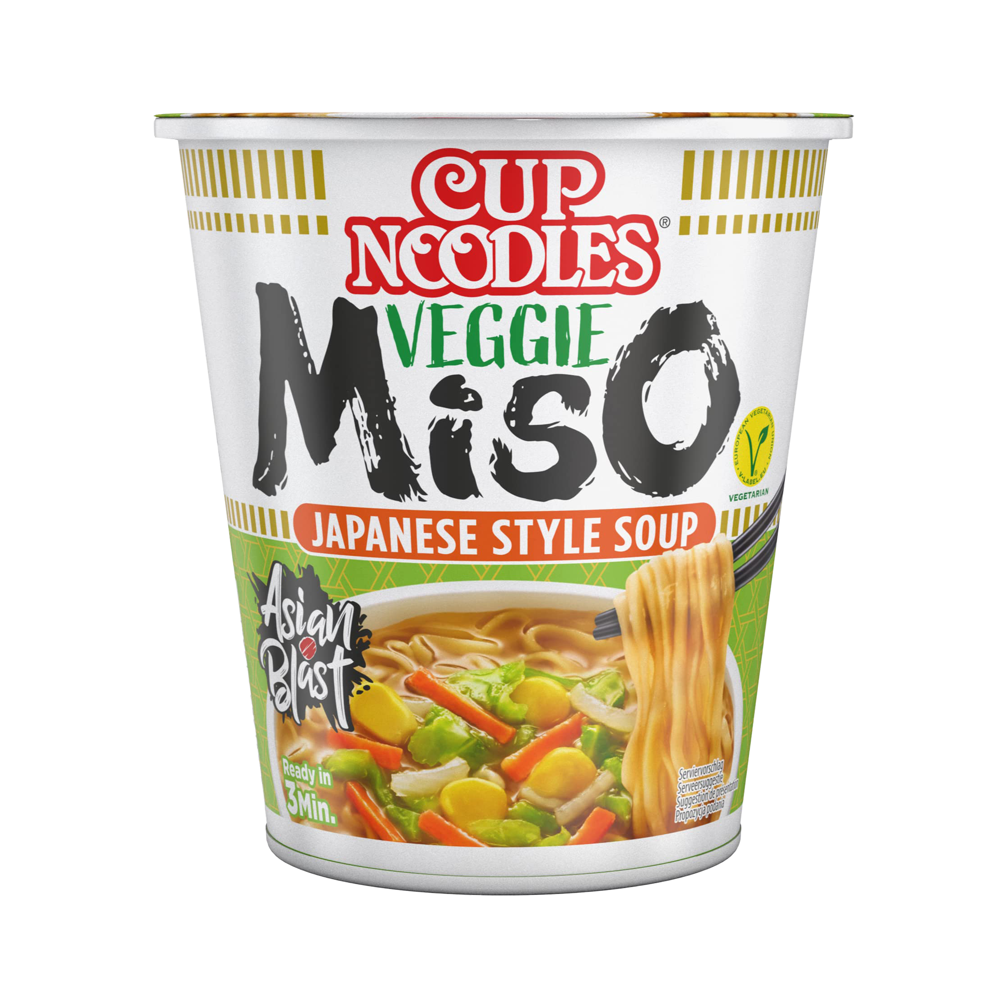 Cup Noodle Veggie Miso 67g, Nissin