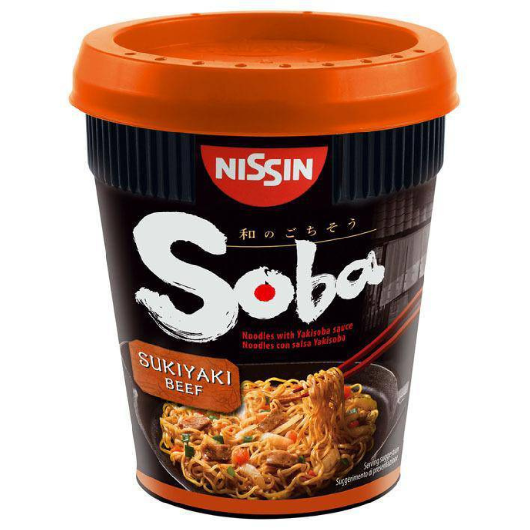 NISSIN Cup noodles Soba Sukiyaki Beef 89g