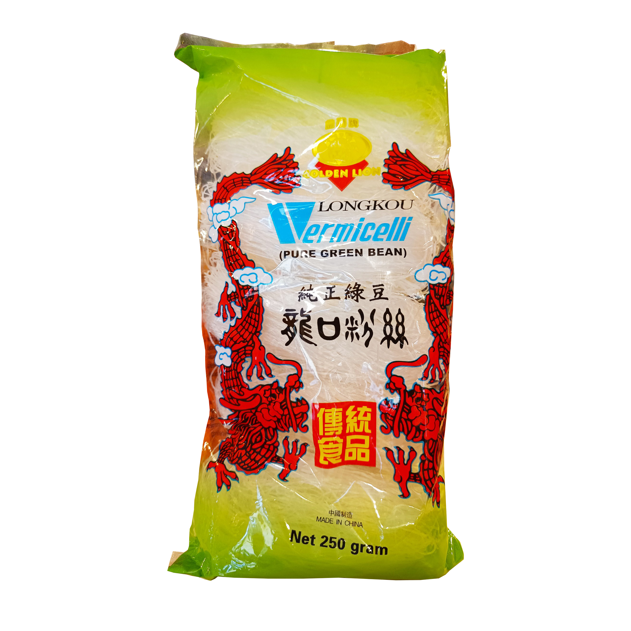 Lungkow Bean Vermicelli 'Premium" 250g, GOLDEN LION