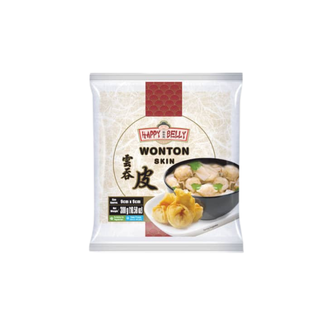 Wonton Pastry 9 Cm. 30 X 300g, HAPPY BELLY