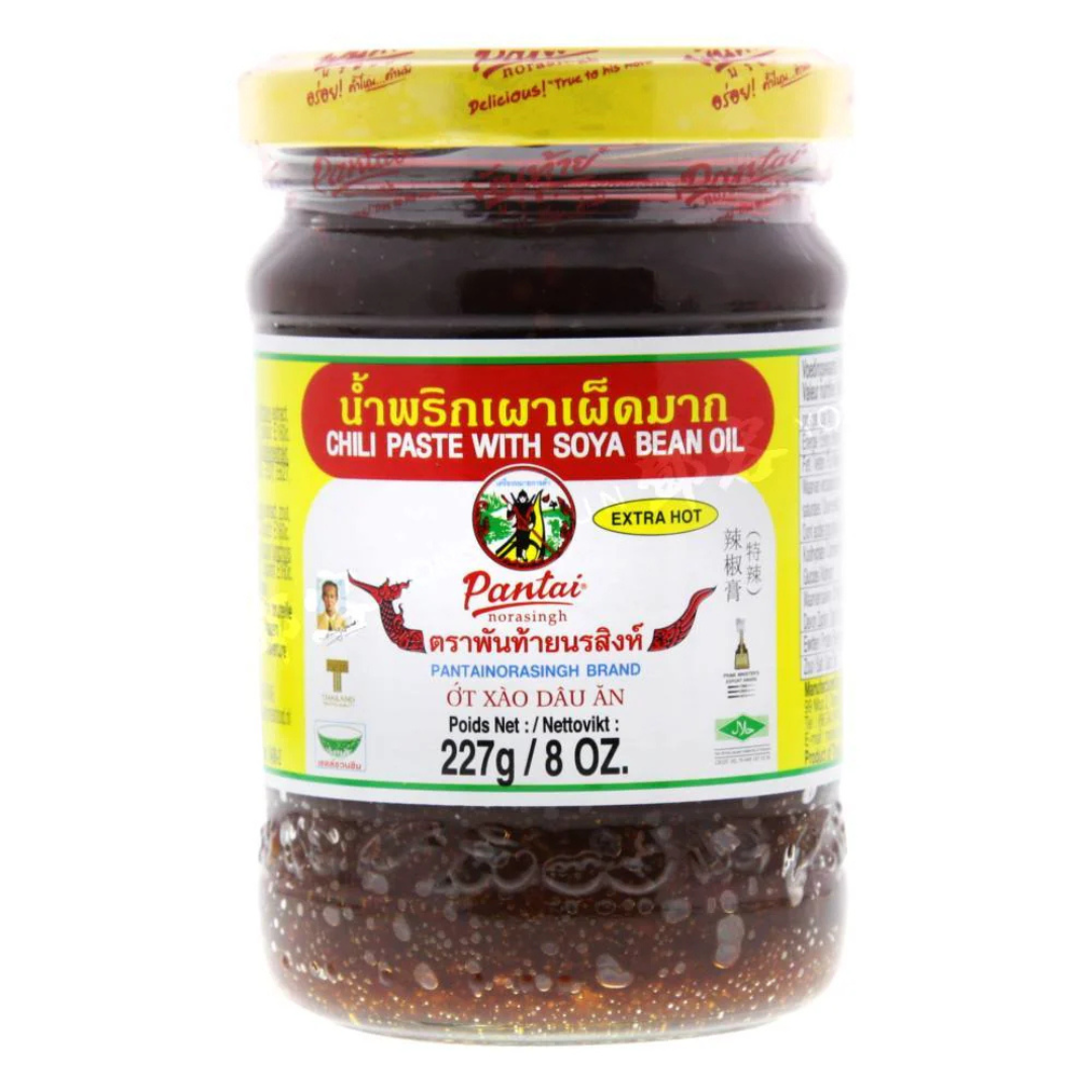 Chili Paste with Soybean Oil Extra Hot 227g, PANTAI