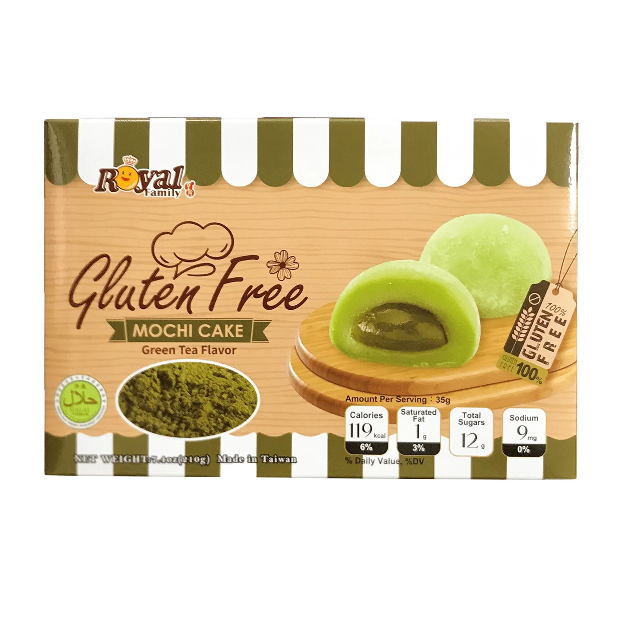 Mochi Cake Green Tea Gluten Free 210g