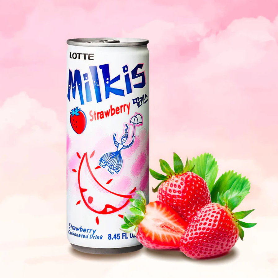 Milkis Soft Drink Strawberry (can)  250 ML
