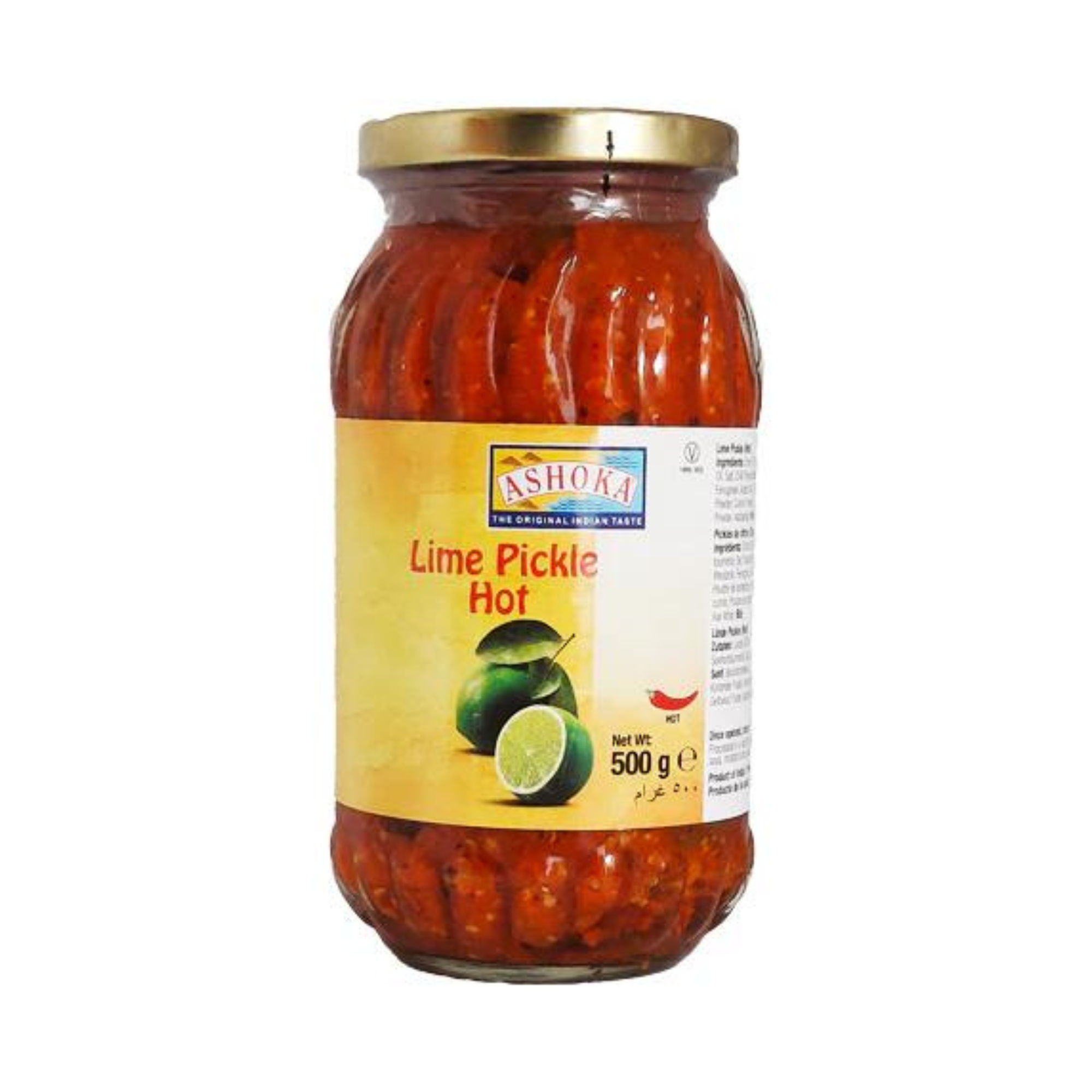 Lime Pickle Hot 6 X 500 G ASHOKA