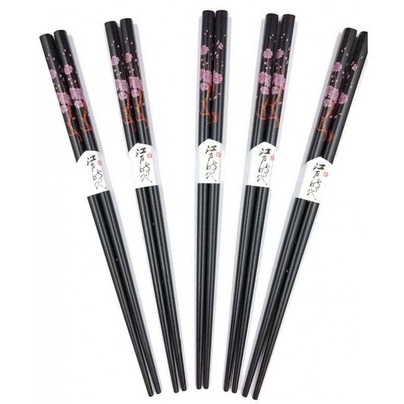 Japanese Chopsticks (Black) 5 pcs