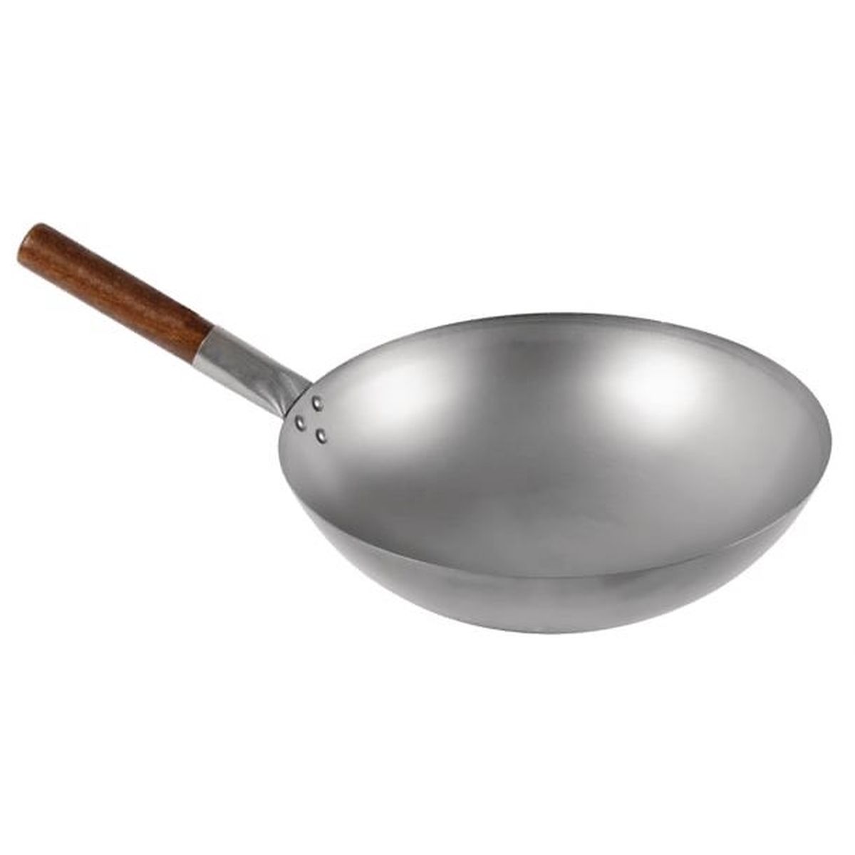 Iron Wok Flat Single Handle 14" 1 pc