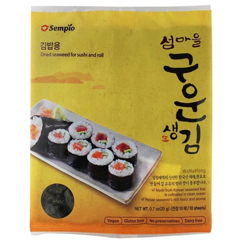 Roasted Seaweed Sushi - Nori 10 Sheets, Sempio 20gr