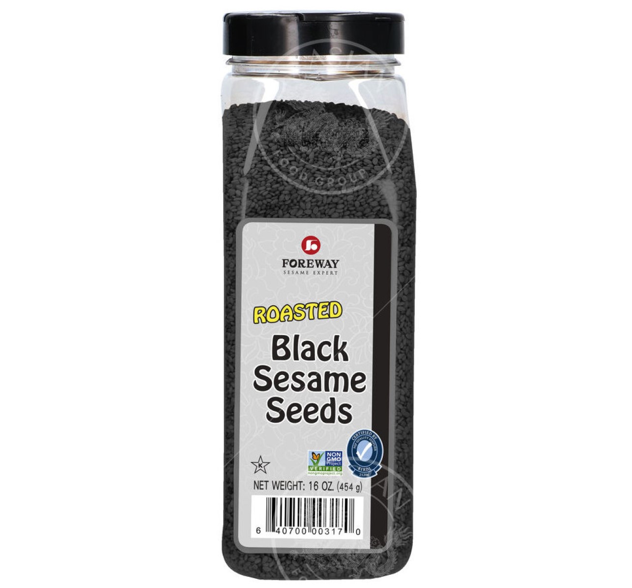 Sesame Seeds Roasted Black 454gr, Foreway