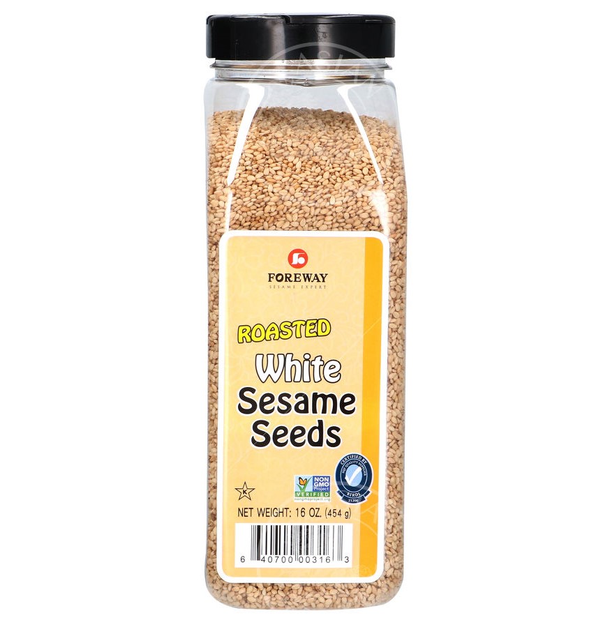 Sesame Seeds Roasted White 454g, Foreway