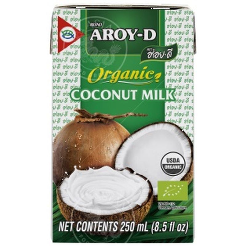 Organic Coconut Milk UHT 19% Fat 250 ml, Aroy-D