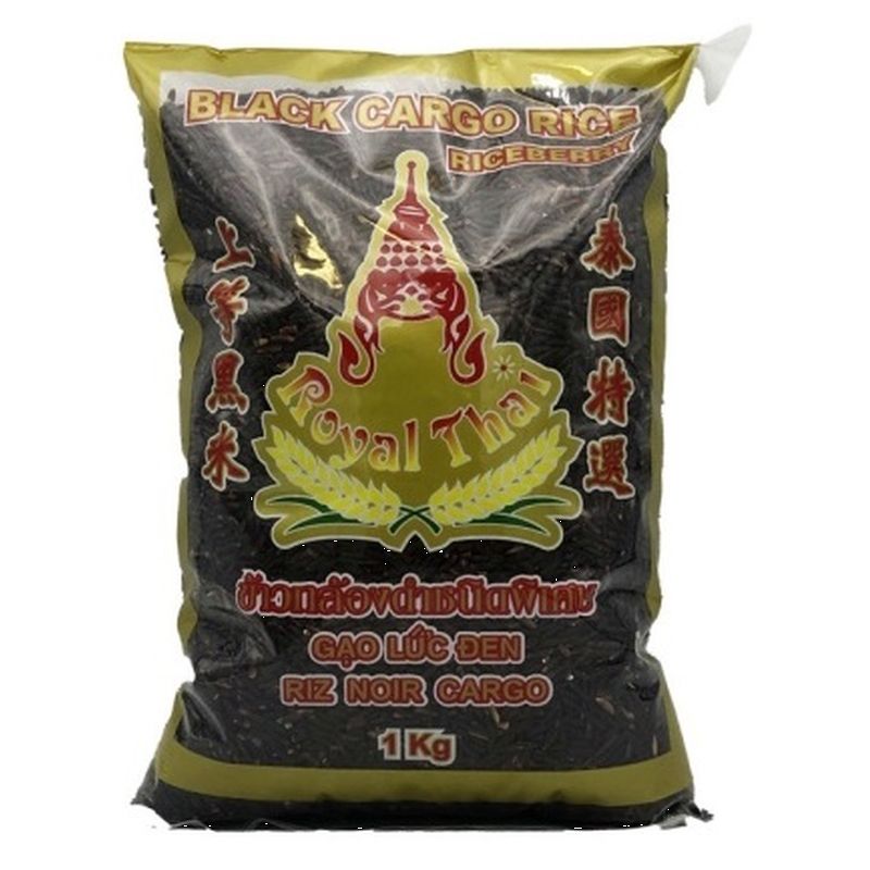 Black Cargo Rice/Rice Berry 1kg, Royal Thai