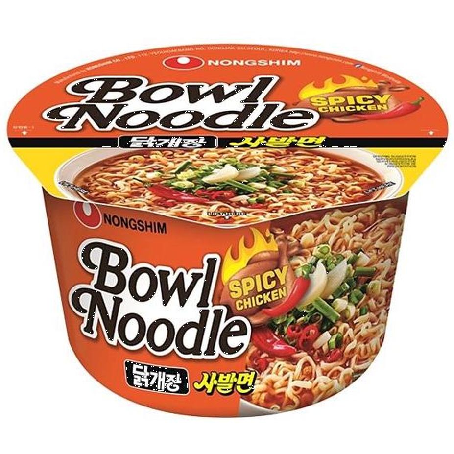 Instant Noodle Bowl Hot Chicken 100g, Nongshim