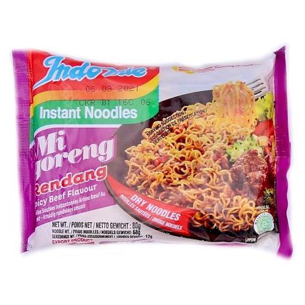 Instant Noodles Goreng Rendang 80G, INDOMIE