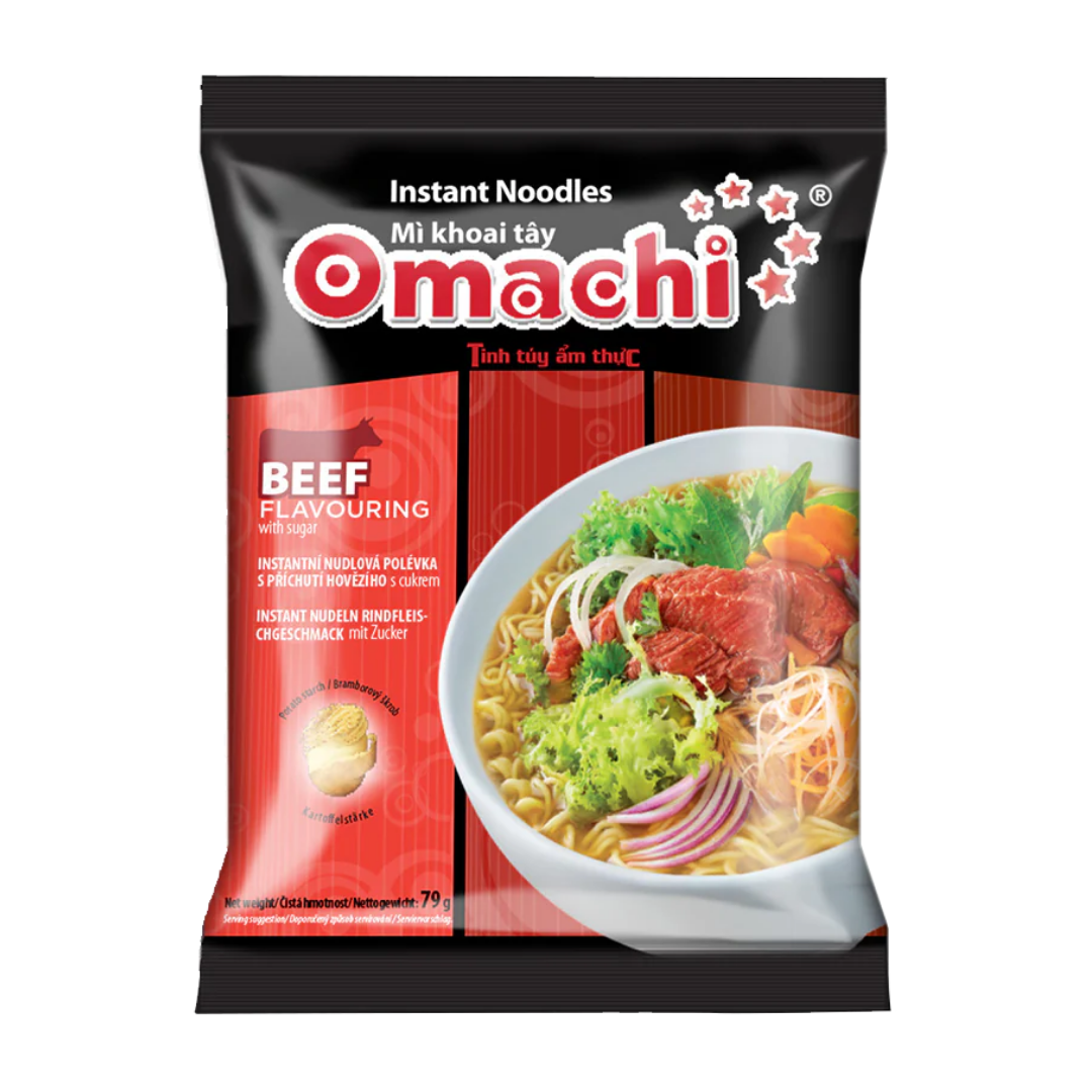 Inst Potato Noodle Stewed Beef 30x79g, Omachi