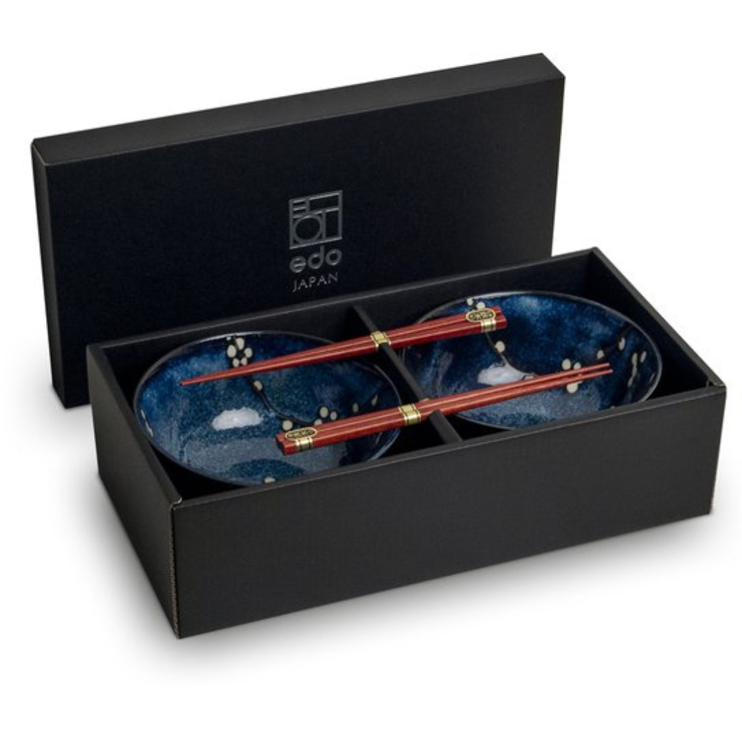 Udon-Bowl Set 17cm HANA BLUE, EDO