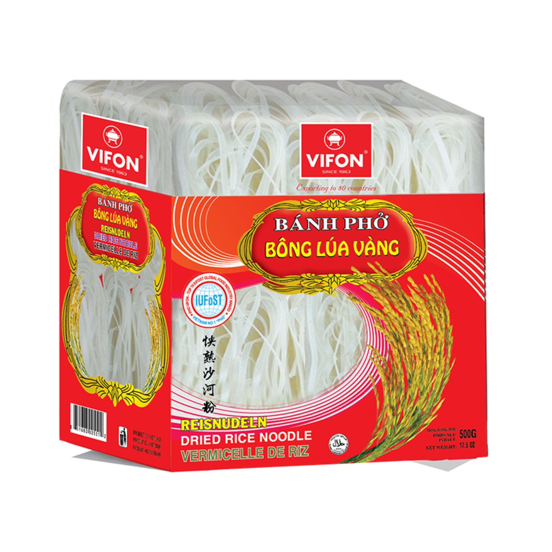VIFON Rice Noodle 3mm 'Bong Lua Vang' 24x500g