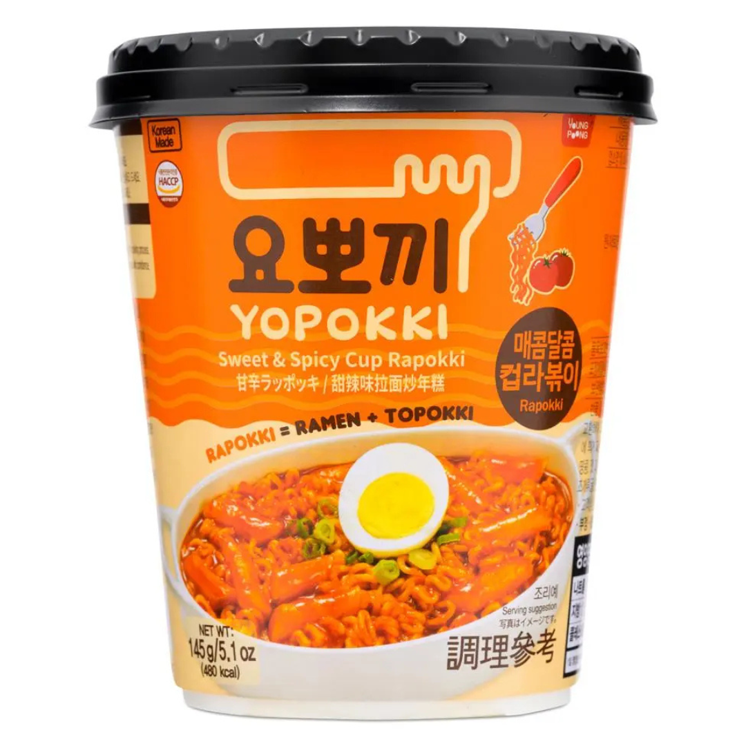 Yopokki Ricecake&Ramen Cup Sweet Spicy 145g